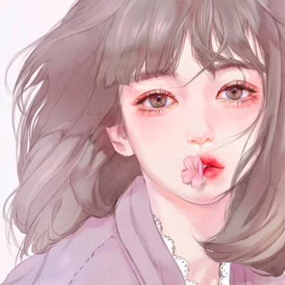女生头像高级质感手绘