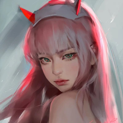 女生头像高级质感手绘