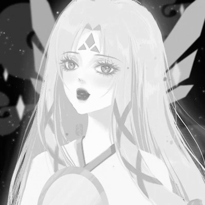 黑白女漫画头像