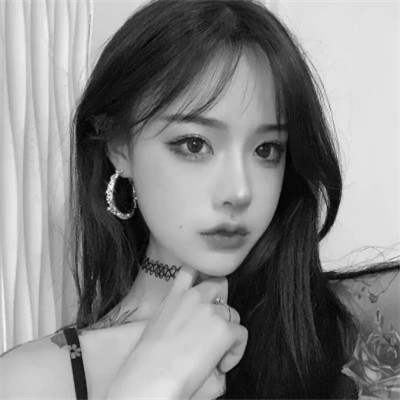 黑白气质美女头像图片