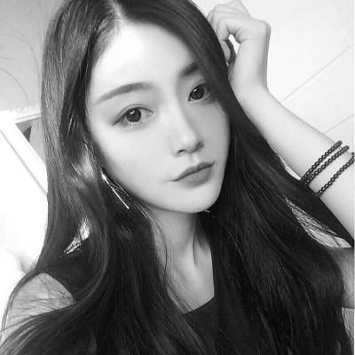 小众黑白ins风真人头像女