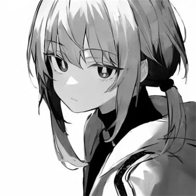 日系ins风漫画头像黑白男