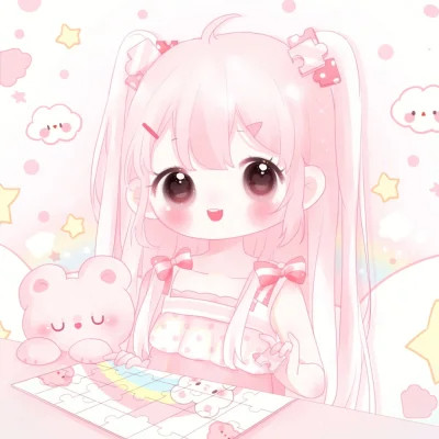 女生唯美梦幻动漫卡通头像