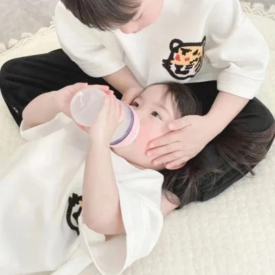 情头小朋友一男一女可爱