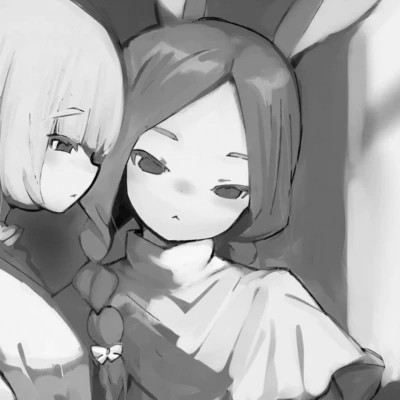 二次元黑白闺蜜头像
