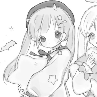 二次元黑白闺蜜头像