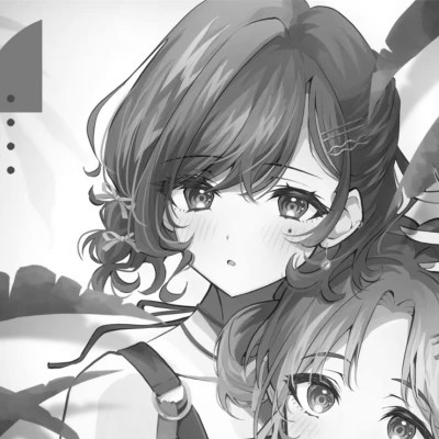 二次元黑白闺蜜头像