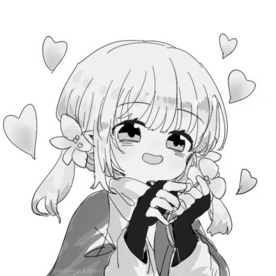 二次元黑白闺蜜头像