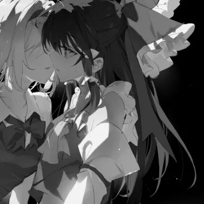 二次元黑白闺蜜头像