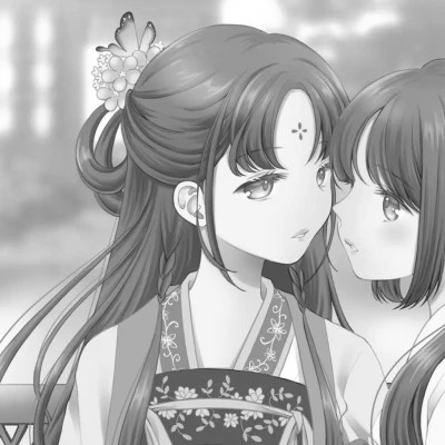 二次元黑白闺蜜头像