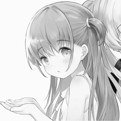 二次元黑白闺蜜头像
