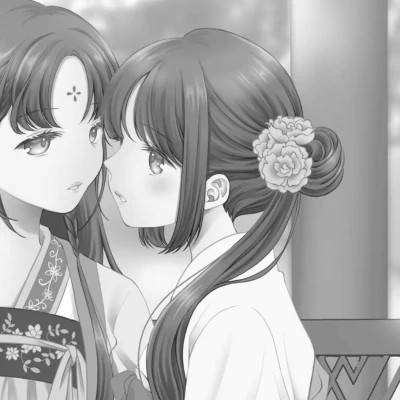 二次元黑白闺蜜头像