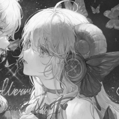 二次元黑白闺蜜头像