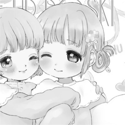 二次元黑白闺蜜头像