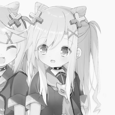 二次元黑白闺蜜头像