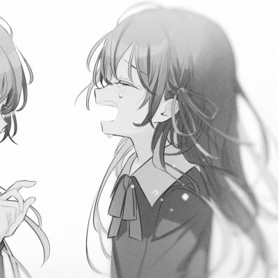 二次元黑白闺蜜头像