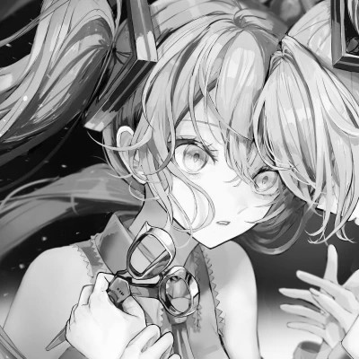 二次元黑白闺蜜头像
