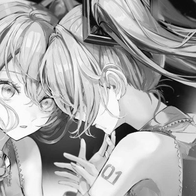 二次元黑白闺蜜头像