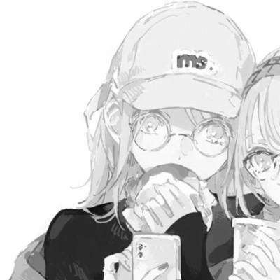 二次元黑白闺蜜头像
