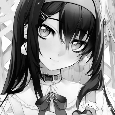 二次元黑白闺蜜头像