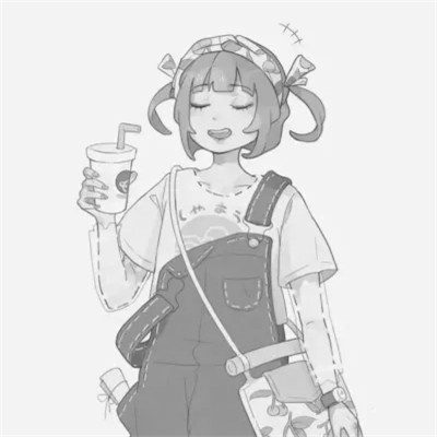 黑白动漫闺蜜头像二人