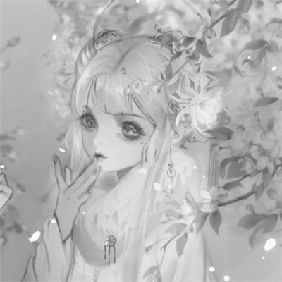 闺蜜头像动漫日系黑白