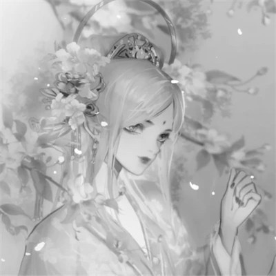 闺蜜头像动漫日系黑白
