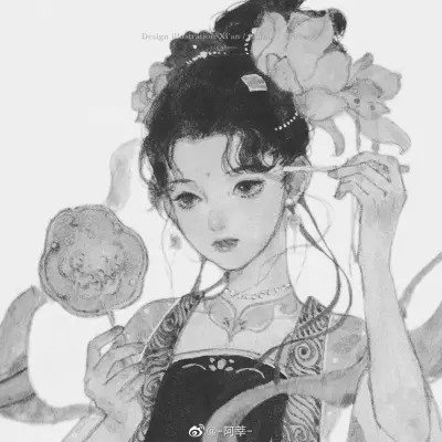 闺蜜头像动漫日系黑白