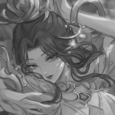 闺蜜头像动漫日系黑白