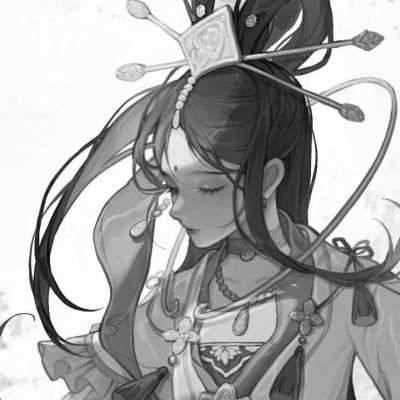 闺蜜头像动漫日系黑白