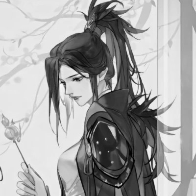 闺蜜头像动漫日系黑白