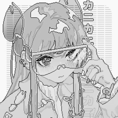 闺蜜头像动漫日系黑白