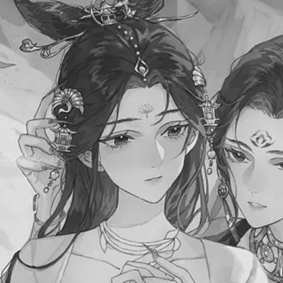 闺蜜头像一对黑白系动漫