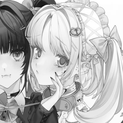 闺蜜头像一对黑白系动漫