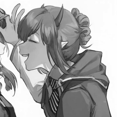 闺蜜头像一对黑白系动漫