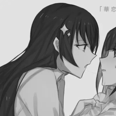 闺蜜头像一对黑白系动漫
