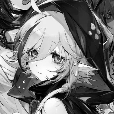 闺蜜头像一对黑白系动漫