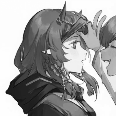 闺蜜头像一对黑白系动漫