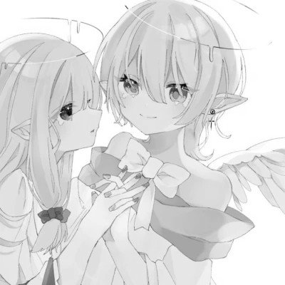 闺蜜头像一对黑白系动漫