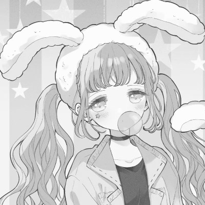 黑白动漫女闺蜜头像