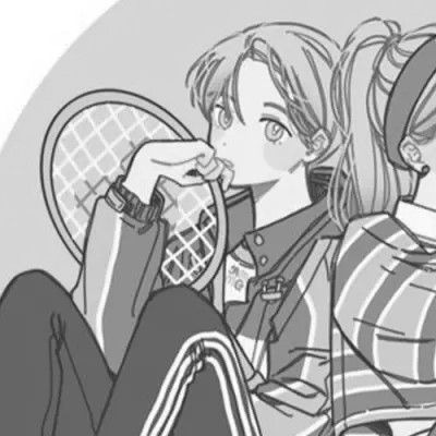 黑白动漫女闺蜜头像