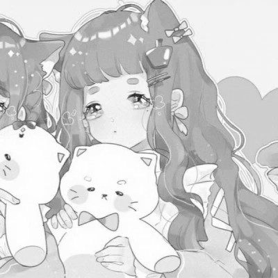 动漫黑白闺蜜头像