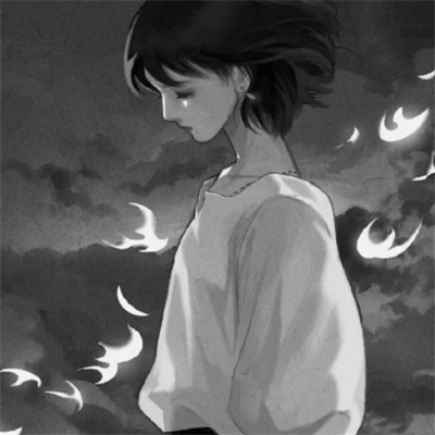 动漫黑白闺蜜头像