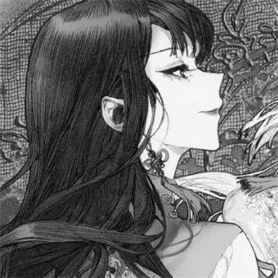 二人闺蜜头像动漫黑白女生图片