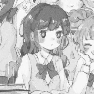 二人闺蜜头像动漫黑白女生图片