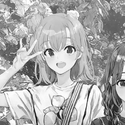 二人闺蜜头像动漫黑白女生图片