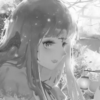 二人闺蜜头像动漫黑白女生图片