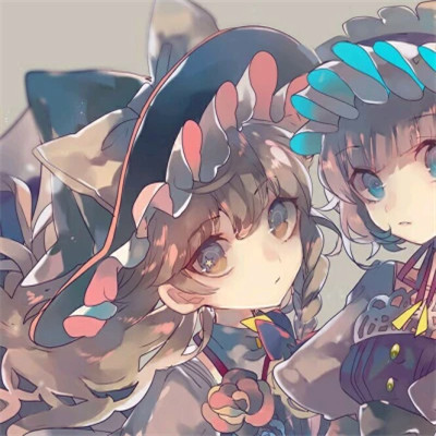 动漫女生头像闺蜜2人