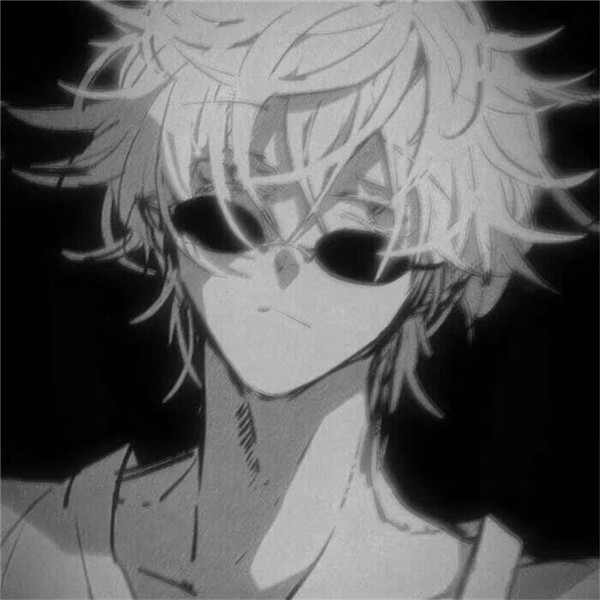 单人优质动漫男生头像黑白