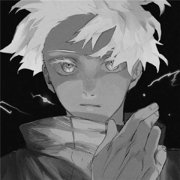 单人优质动漫男生头像黑白